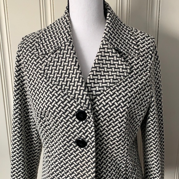 Charter Club Blazer/Jacket Grayish Black & White Size M - Poly/Rayon/Spandex - Picture 1 of 8